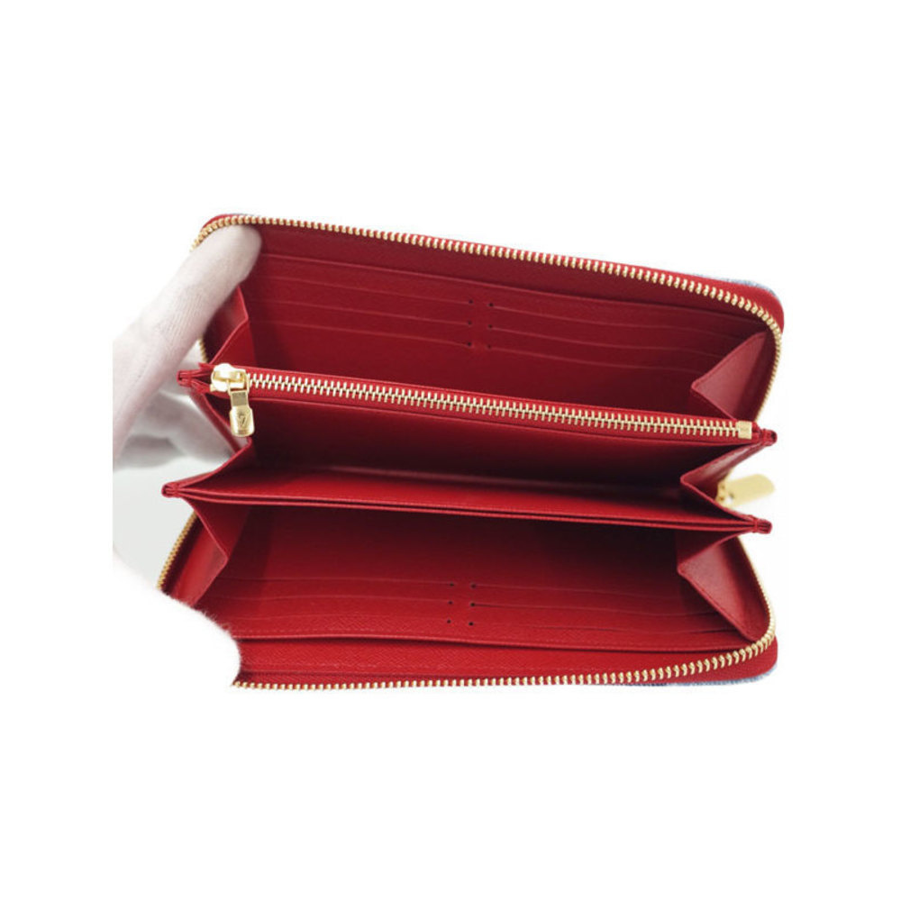 Louis Vuitton Denim Monogram Patchwork Zippy Wall… - image 3